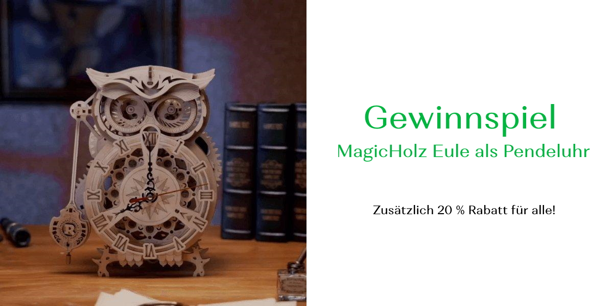 Holzpuzzle Eulenuhr Von Magicholz Gewinnspiel Rabatt Freitest De