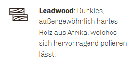 Leadwoodholz