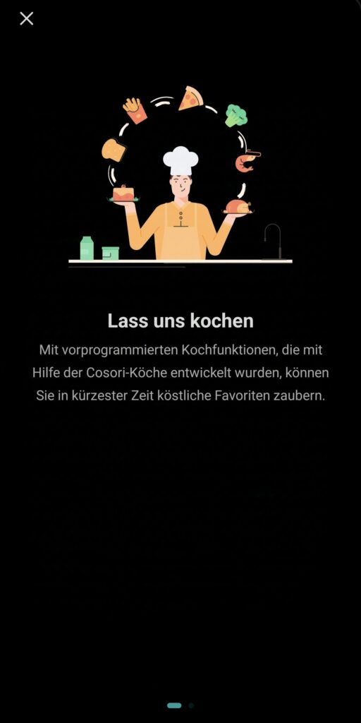 Auswahl in der App