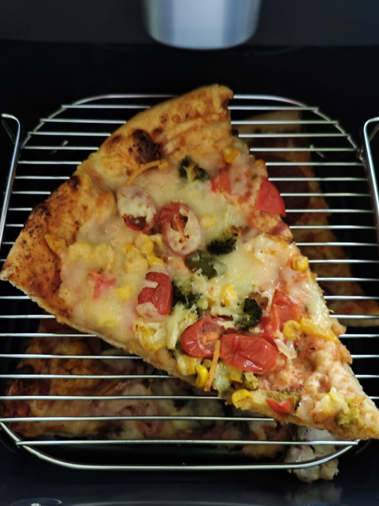 Pizza aufwärmen auf 2 Ebenen
