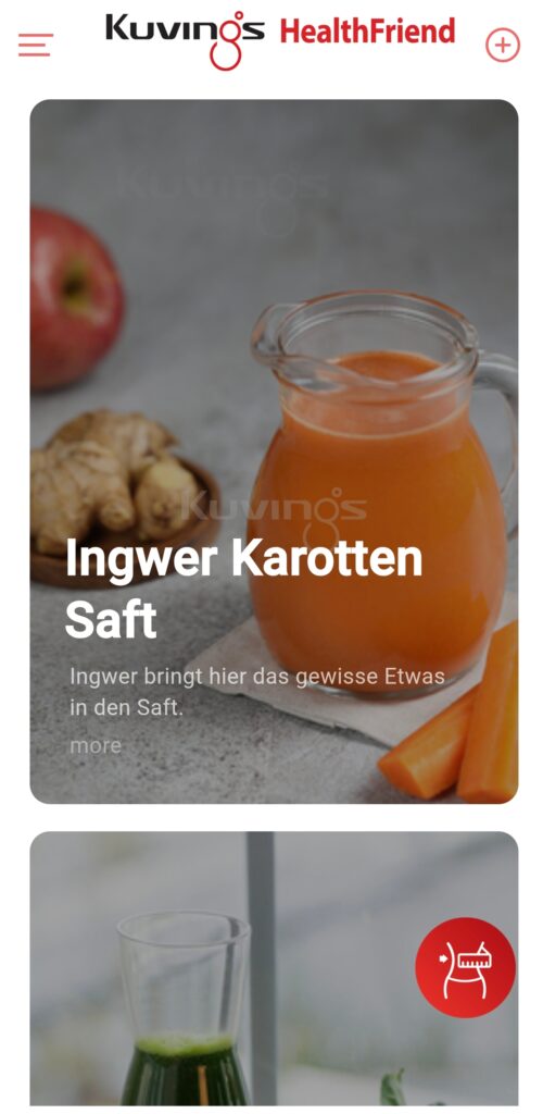 Rezept in der Kuvings-App
