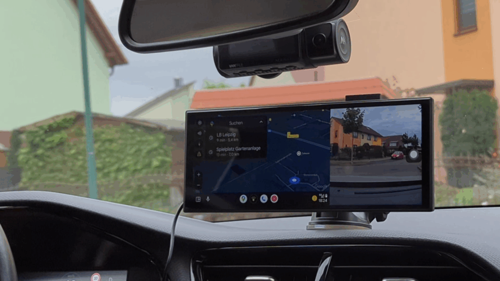 Android Auto + Dashcambild