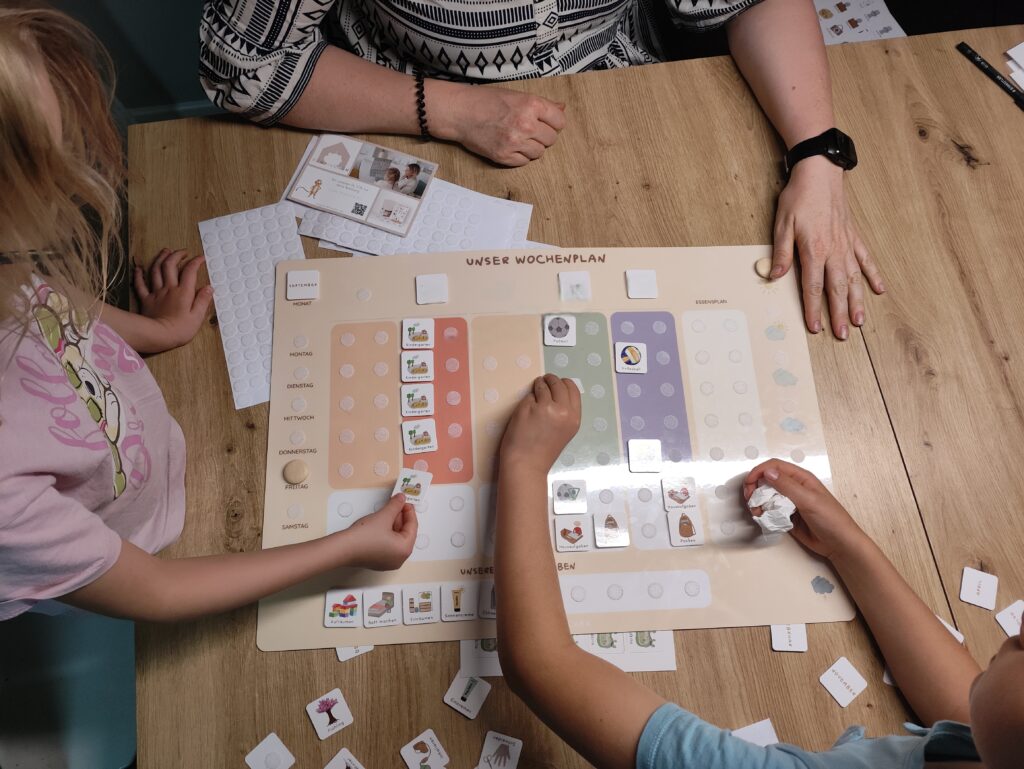 Routinchen Familienkalender Vorbereitung