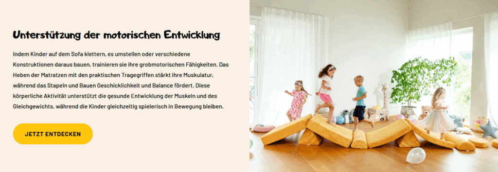 Linodino Spielsofa förder die Entwicklung