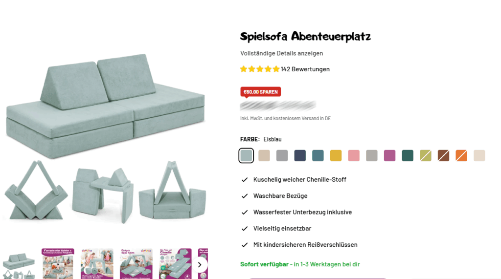 Linodino Spielsofa Variante 3