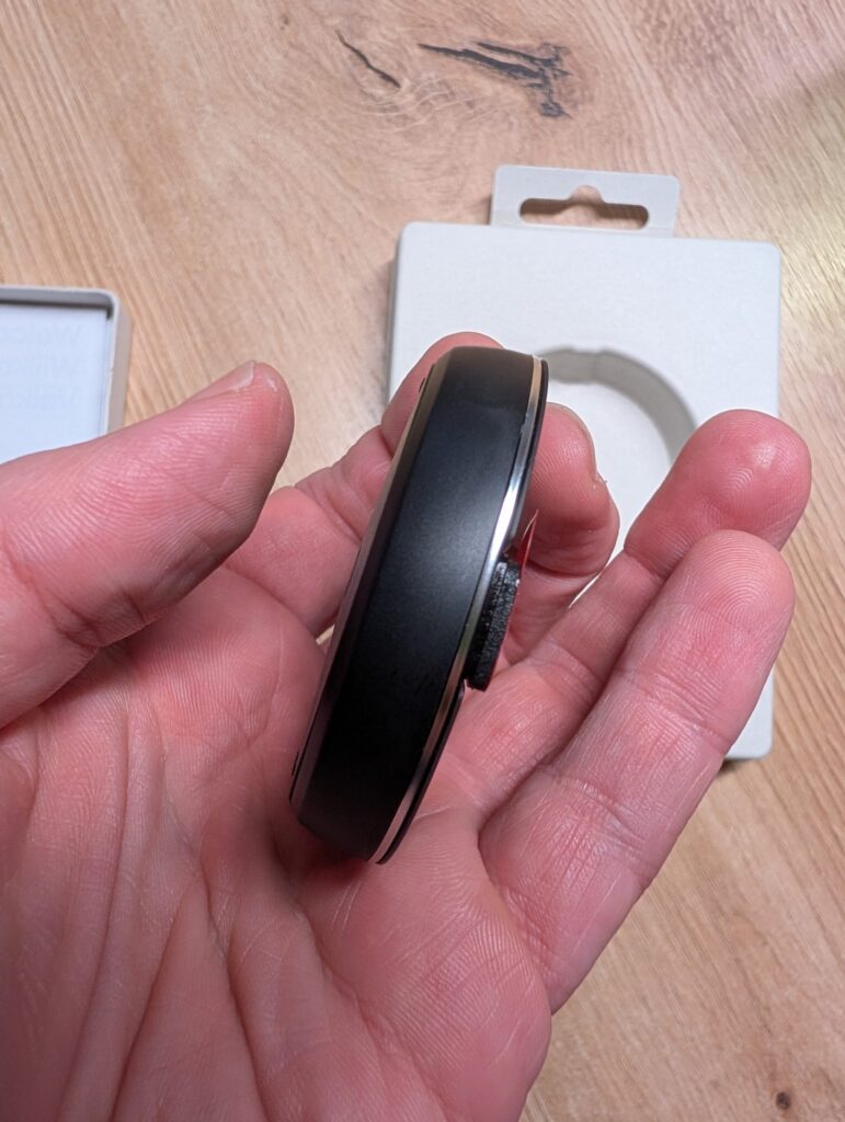 Seitenansicht der Parkscheibe