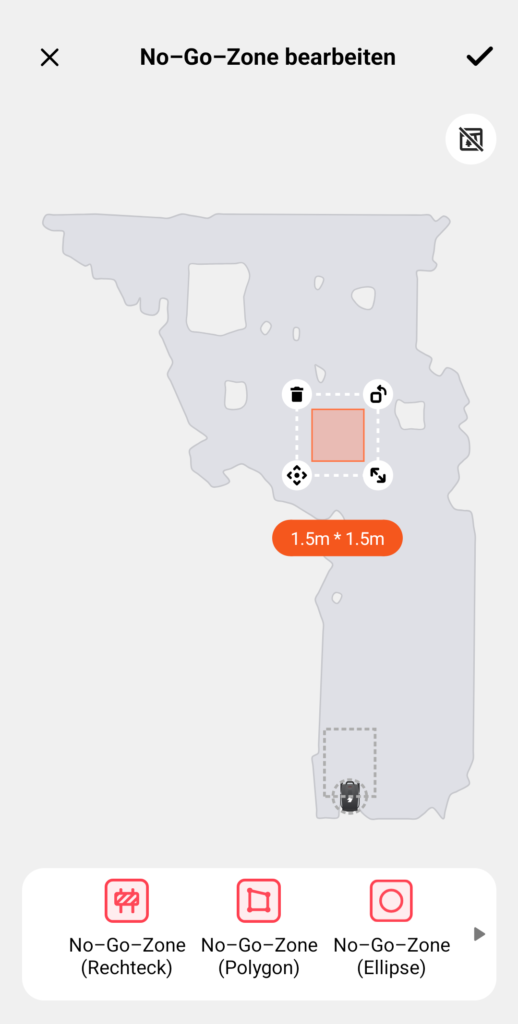 No-Go-Zone einrichten
