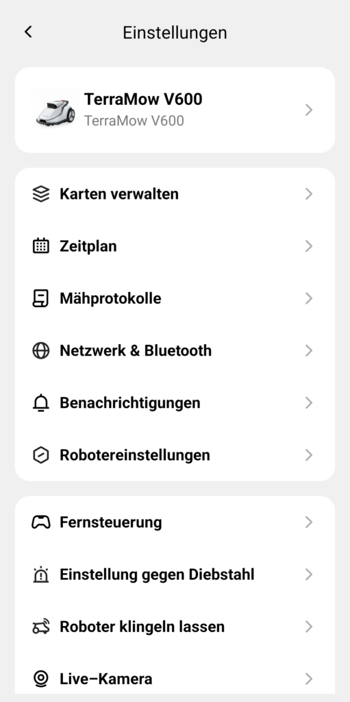 In der App kannst du fast alles einstellen