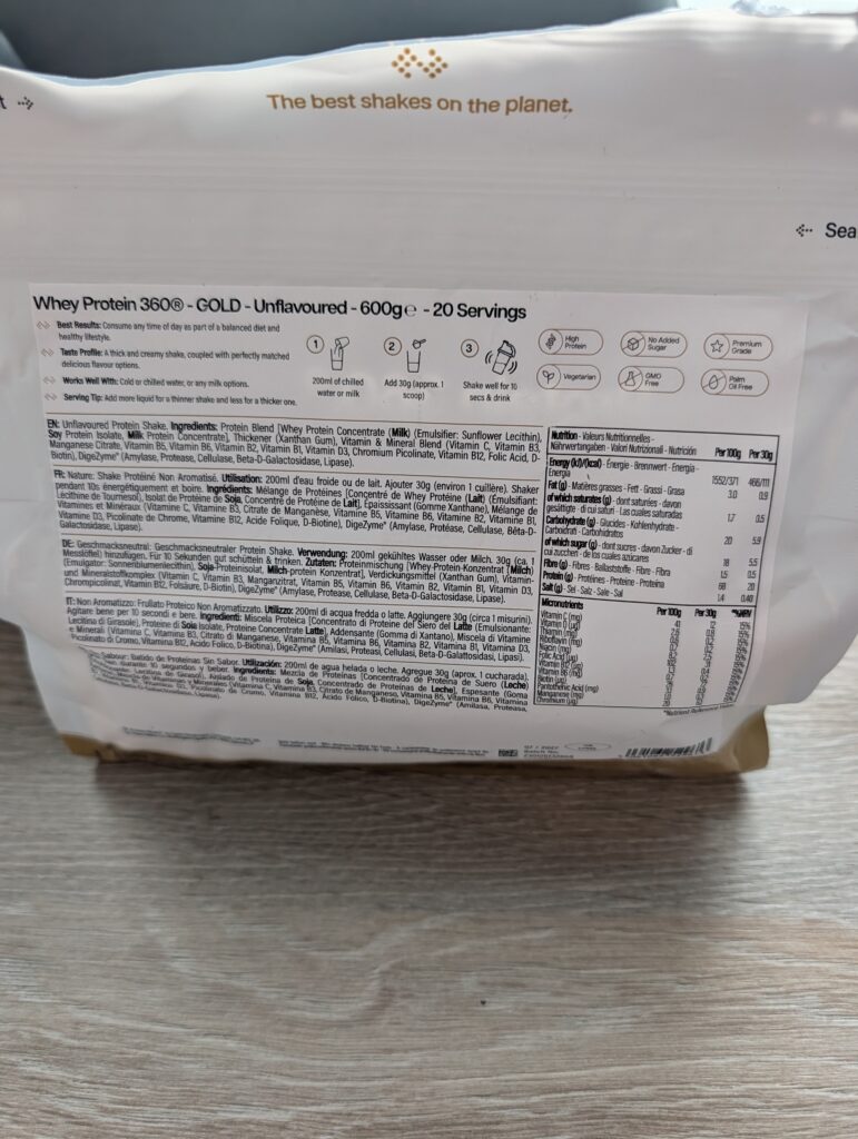 360 Whey Protein Works Test