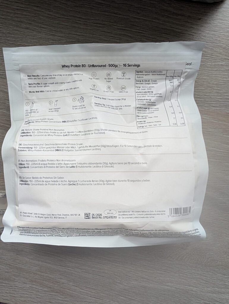 Protein Works 80 Test
