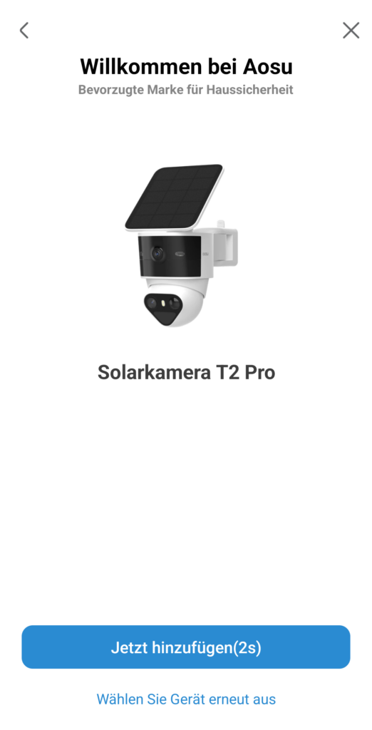 Verbinden der T2 Pro in der aosu App