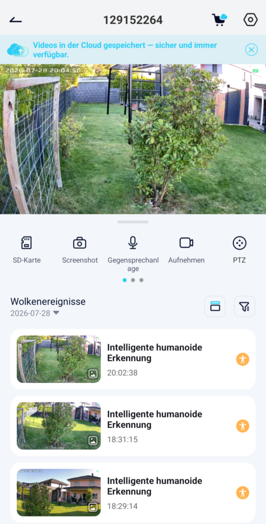 Übersicht in der App von ieGeek