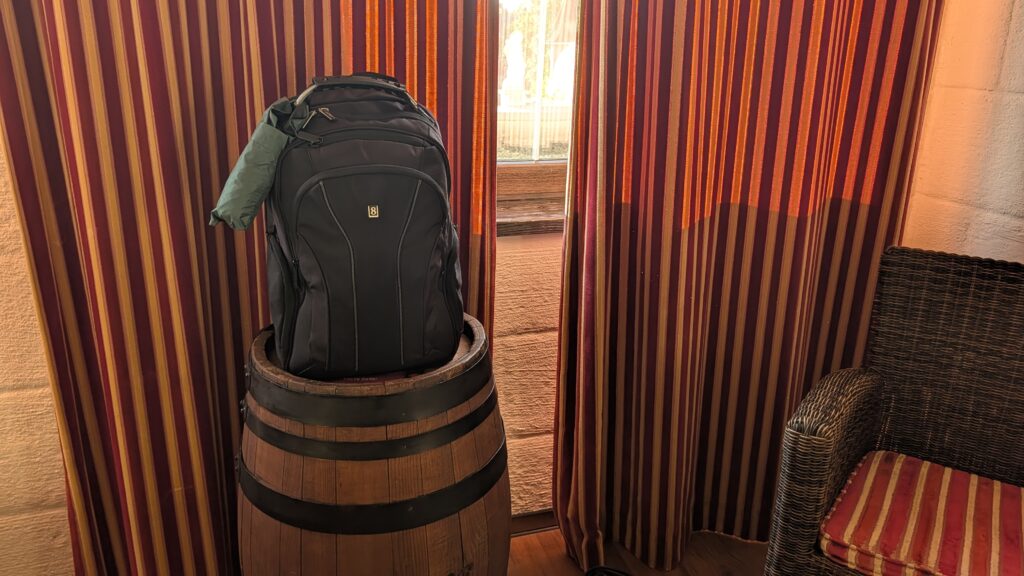 Der Rucksack war immer dabei und gut gefüllt