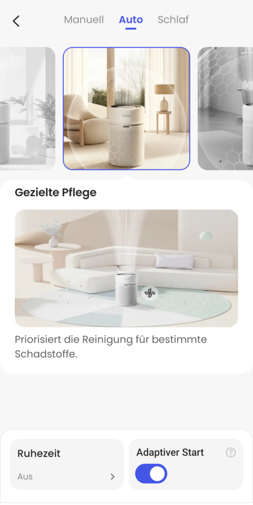 Der Eleva X unterstützt verschiedene Modi