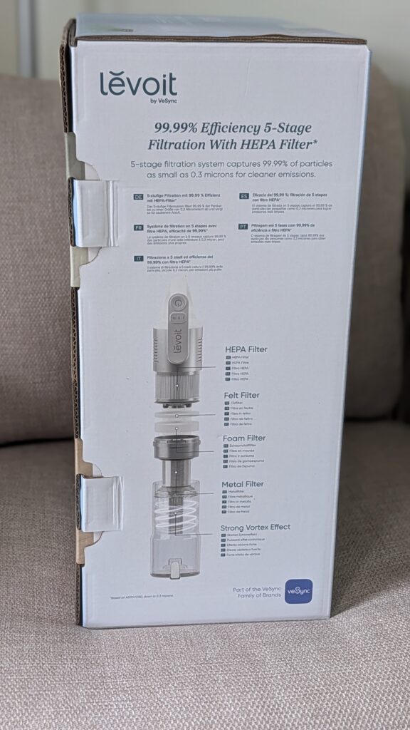 5-stufen Filter im Levoit VortexIQ